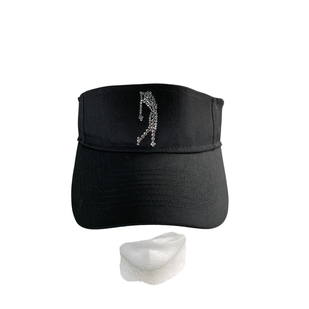 Titania Bling Hat Cap Strap Back Black Golf Crystal Rhinestone Womens Ladies 100